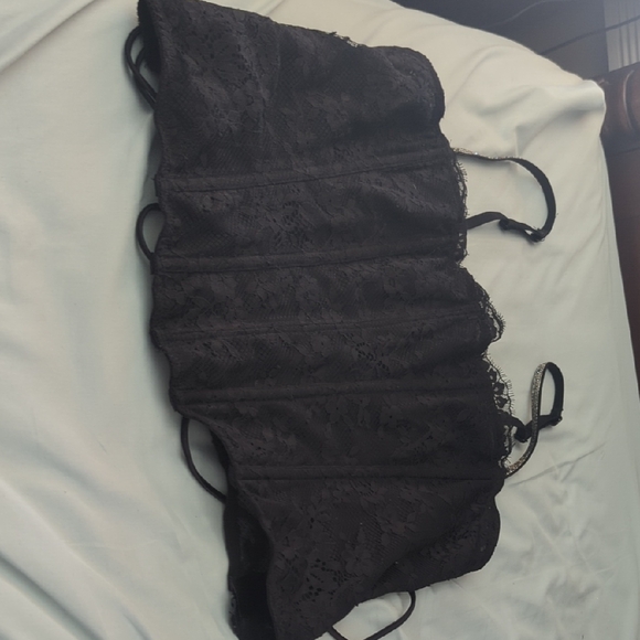 Victoria's Secret Other - Victoria's Secret Black Floral Lace Top